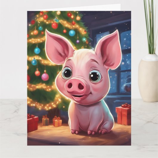 Wenskaart met kerstbeklimming kaart (Voorkant)