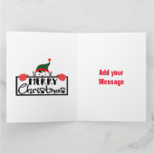 Wenskaart met kerstbeklimming kaart (Binnen)