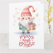 Wenskaart met kerstbeklimming kaart (Gele Bloem)