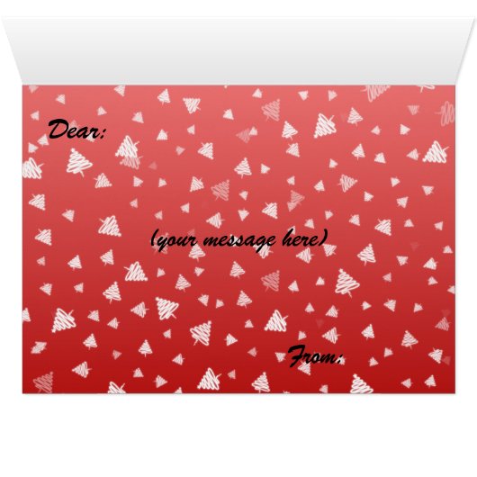 Wenskaart met kerstbomen (Binenzijde Horizontaal (Onderkant))