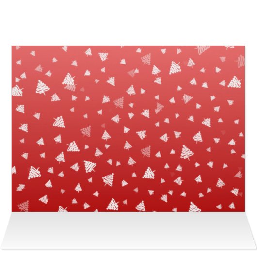 Wenskaart met kerstbomen (Binnen Horizontaal (Boven))