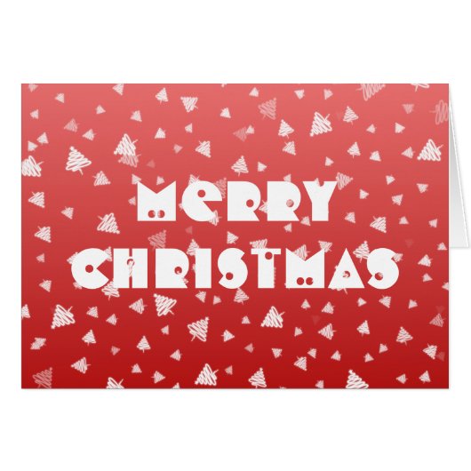 Wenskaart met kerstbomen (Voorkant Horizontaal)