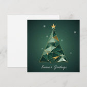 Wenskaart met kerstbomen feestdagenkaart (Voorkant / Achterkant)