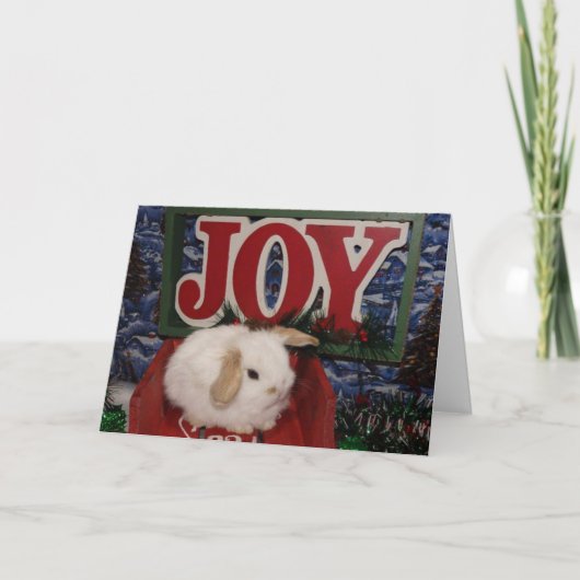 Wenskaart met kerstBunny Kaart (Voorkant)