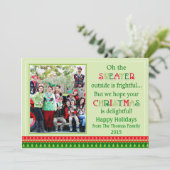 Wenskaart met kerstfeestzweet feestdagenkaart (Staand voorkant)