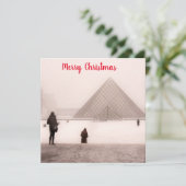 Wenskaart met kerstflat kaart (Staand voorkant)
