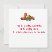 Wenskaart met kerstflat kaart (Achterkant)