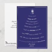 Wenskaart met kerstGezegden Feestdagenkaart (Voorkant / Achterkant)