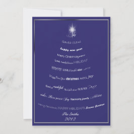 Wenskaart met kerstGezegden Feestdagenkaart