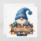 Wenskaart met kerstgrint feestdagenkaart (Voorkant / Achterkant)