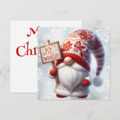 Wenskaart met kerstgrint feestdagenkaart (Voorkant / Achterkant)