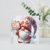 Wenskaart met kerstgrint feestdagenkaart (Staand voorkant)