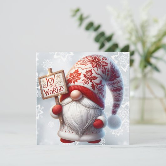 Wenskaart met kerstgrint feestdagenkaart (Staand voorkant)