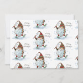 Wenskaart met kerstgrint feestdagenkaart (Achterkant)