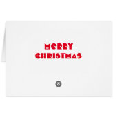 Wenskaart met Kerstmis Snowman (Achterkant Horizontaal)