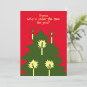 Wenskaart met kerstschaken kaart (Staand voorkant)