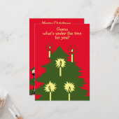 Wenskaart met kerstschaken kaart (Voorkant / Achterkant in situ)