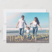 Wenskaart met kerstscript, Magical Kerstmis Feestdagenkaart (Voorkant)