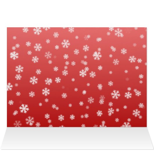 Wenskaart met kerstsnowflakes (Binnen Horizontaal (Boven))