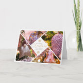 Wenskaart met kerstversieringen collage bedankkaart (Voorkant)