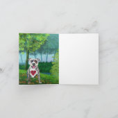 Wenskaart met kleurrijke Pitbull Kaart (Binnen)