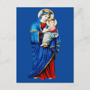 Wenskaart met Maria met kindje Jezus Briefkaart