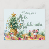 Wenskaart met Mele Kalikimaka Feestdagenkaart (Voorkant)