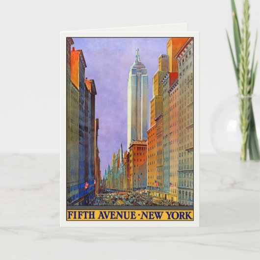 Wenskaart met  New York Poster Print Kaart (Voorkant)