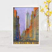 Wenskaart met  New York Poster Print Kaart (Gele Bloem)