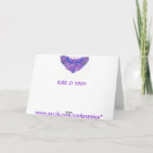 Wenskaart met Oranje cactusbloem Kaart (Achterkant)