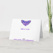 wenskaart met oranje vlinder en bloemen kaart (Achterkant)