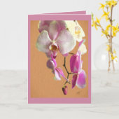 Wenskaart met orchidee kaart (Gele Bloem)