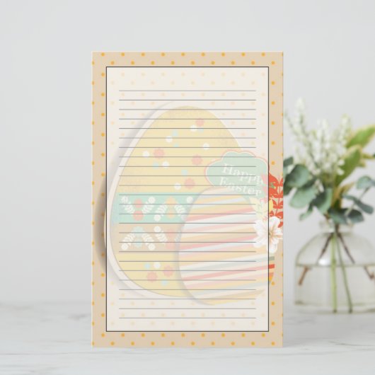 Wenskaart met paasei-symbool briefpapier (Staand voorkant)