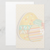 Wenskaart met paasei-symbool briefpapier (Voorkant / Achterkant)