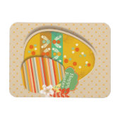 Wenskaart met paasei-symbool magneet (Horizontaal)