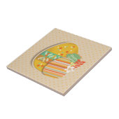 Wenskaart met paasei-symbool tegeltje (Zijkant)