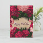 Wenskaart met pony's Happy Birthday Kaart (Staand voorkant)