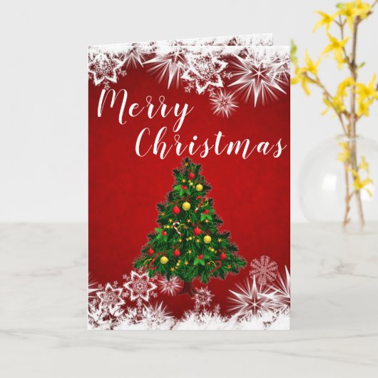 Wenskaart met pretkerst kaart (Gele Bloem)