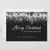 Wenskaart met prettig kerstfeest, glitter Silver Kaart (Voorkant)