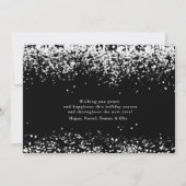 Wenskaart met prettig kerstfeest, glitter Silver Kaart (Achterkant)