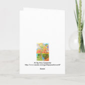 Wenskaart met psychedelisch boomontwerp bedankkaart (Achterkant)