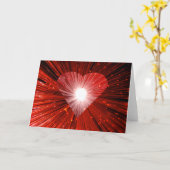 Wenskaart met rode hart kaart (Gele Bloem)