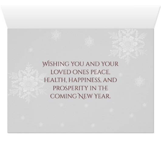 Wenskaart met rode kerstbomen (Binenzijde Horizontaal (Onderkant))