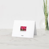 Wenskaart met rode rozen bedankkaart (Achterkant)