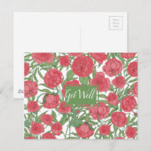 Wenskaart met roze roos briefkaart (Voorkant / Achterkant)