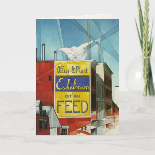 Wenskaart met schilderij van Charles Demuth Kaart (Voorkant)