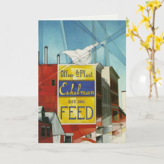 Wenskaart met schilderij van Charles Demuth Kaart (Gele Bloem)