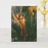 Wenskaart met schilderij van Gaston Bussiere Kaart (Gele Bloem)