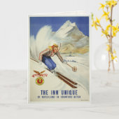 Wenskaart met  Skiprint Kaart (Gele Bloem)