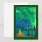 Wenskaart met solstice-brandblusstof feestdagenkaart (Voorkant / Achterkant)